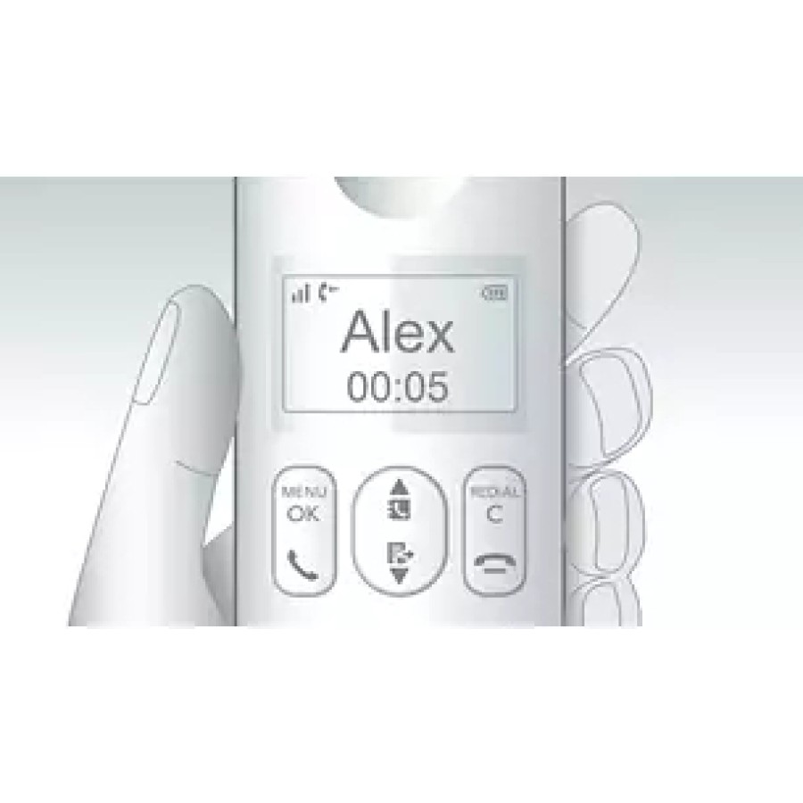 Ασύρματο Τηλέφωνο PHILIPS XL4901S/GRS  White Ασύρματο Τηλέφωνο PHILIPS XL4901S/GRS  White