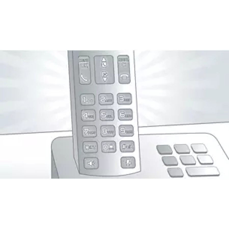 Ασύρματο Τηλέφωνο PHILIPS XL4901S/GRS  White Ασύρματο Τηλέφωνο PHILIPS XL4901S/GRS  White