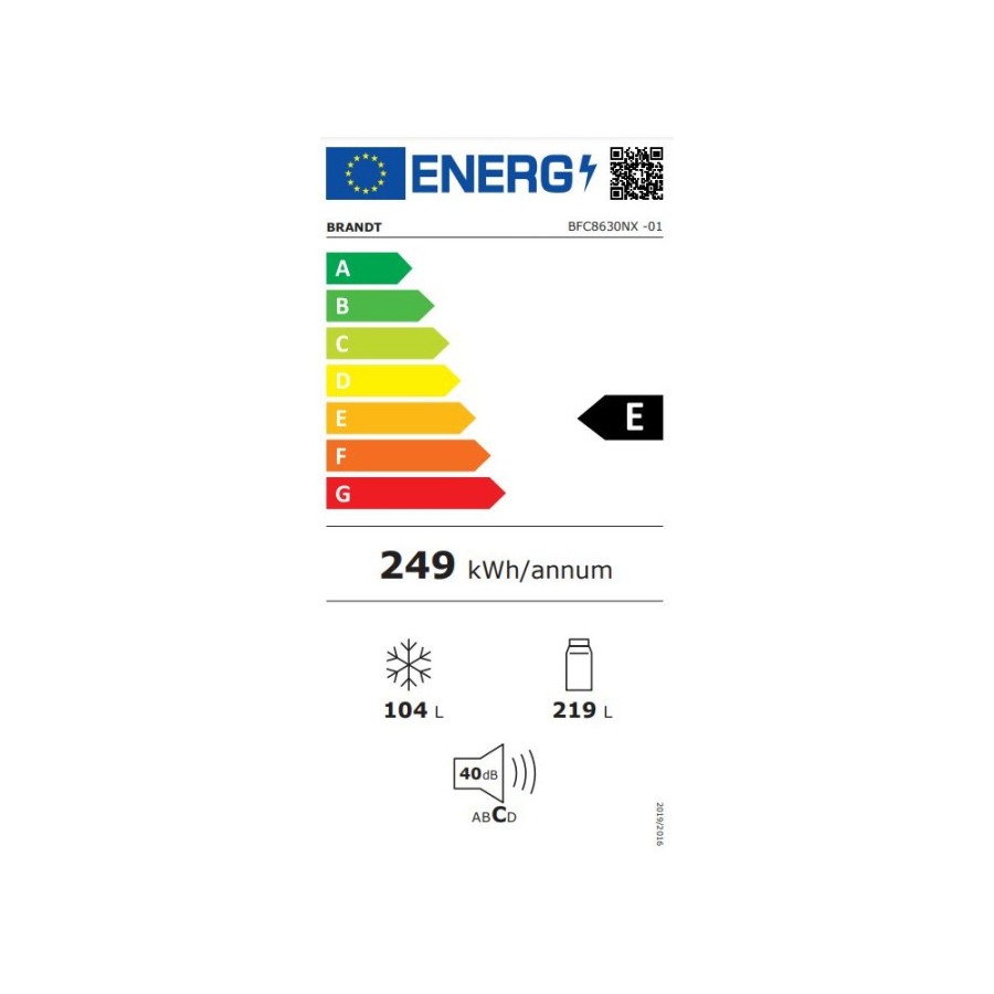 Ψυγειοκαταψύκτης BRANDT BFC8630NX