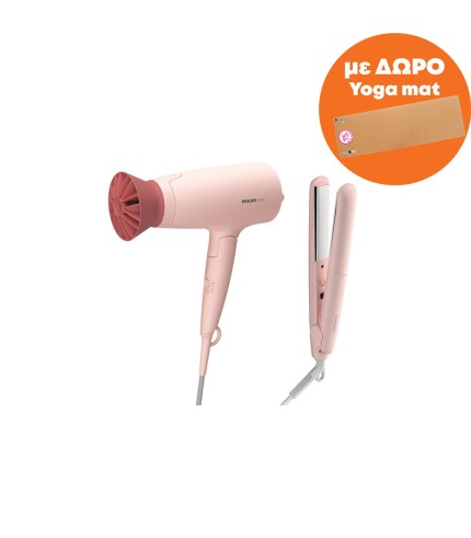 Philips BHP398/00 Σετ Ισιωτικό & Σεσουάρ Μαλλιών
