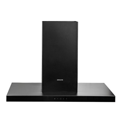Αποροοφητήρας Νησίδας DAVOLINE SQUARE 090 Black 90cm