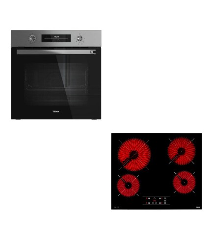 Set Εντοιχισμού Φούρνος & Κεραμική Εστία TEKA HSB 6468 SS EasySteam/TBC 64010
