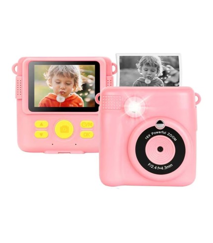 Παιδική Φωτογραφική Μηχανή LAMTECH KID INSTANT με Θερμική Εκτύπωση Ροζ