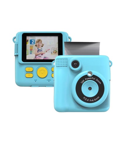 Παιδική Φωτογραφική Μηχανή LAMTECH KID INSTANT με Θερμική Εκτύπωση Μπλε