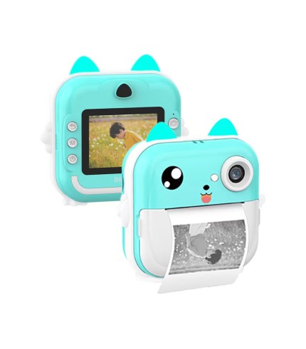 Παιδική Φωτογραφική Μηχανή LAMTECH BLUETOOTH KID INSTANT με Θερμική Εκτύπωση Λευκό/Πράσινο