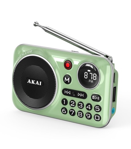 Φορητό Ραδιόφωνο Bluetooth AKAI APR-500 Πράσινο