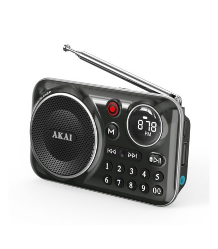 Φορητό Ραδιόφωνο Bluetooth AKAI APR-500BK Μαύρο