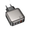 Φορτιστής LAMTECH LAM980435 GaN με 3 Θύρες 45W Γκρι Φορτιστής LAMTECH LAM980435 GaN με 3 Θύρες 45W Γκρι