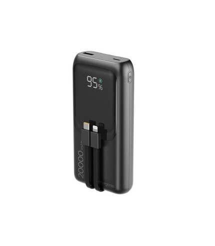 Powerbank ENERGENIE PB20-PD20-LCD-01 20W with Integrated Cables
