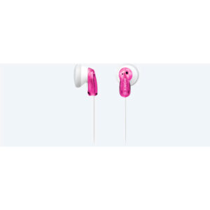 Sony MDRE9LPP.AE ακουστικά ροζ, διαθέσιμα σε μεγάλη σειρά χρωμάτων, με ανθεκτικό και ελαφρύ καλώδιο 1,2 m, για να ακούτε την αγαπημένη σας μουσική δυνατά και καθαρά μέσω του WALKMAN®, iPod ή της συσκευής αναπαραγωγής MP3.