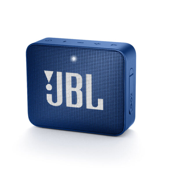 JBL GO2 portable bluetooth speaker blue, αδιάβροχο, με 5 ώρες μουσικής αυτονομίας, ανοικτή ακρόαση για τηλεφωνικές κλήσεις και είσοδο Mini Jack.