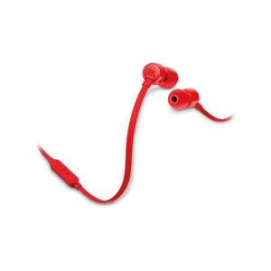 JBL T110 InEar Headphones 1-button Mic/Remote Red